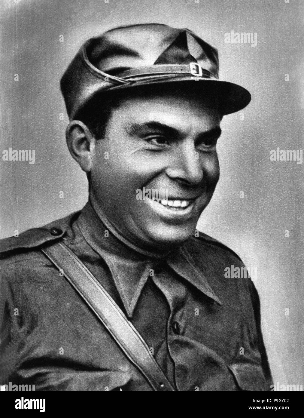 Buenaventura Durruti (1896-1936), spanischer Anarchist leader, Reproduktion von einem Foto. Stockfoto