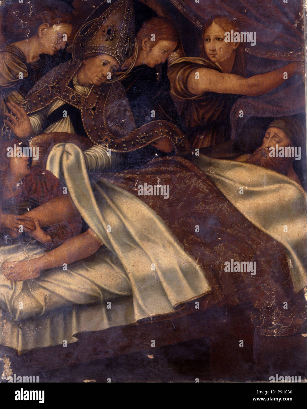 Altarbild von San Severo, wundersame Heilung der König von Katalonien und Aragon, Martin die Menschliche,… Stockfoto