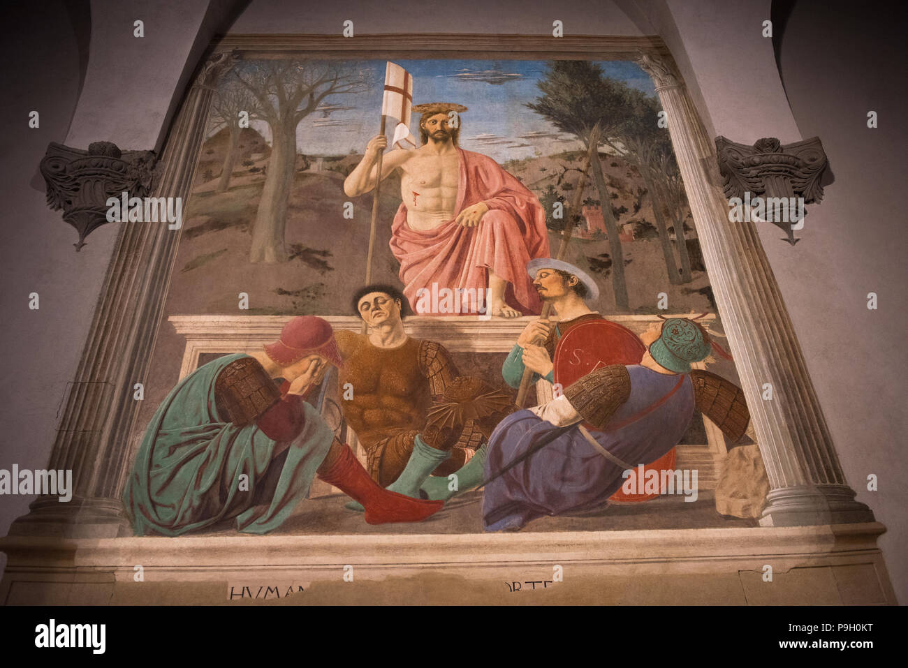 Resurrezione di cristo della francesca -Fotos und -Bildmaterial in