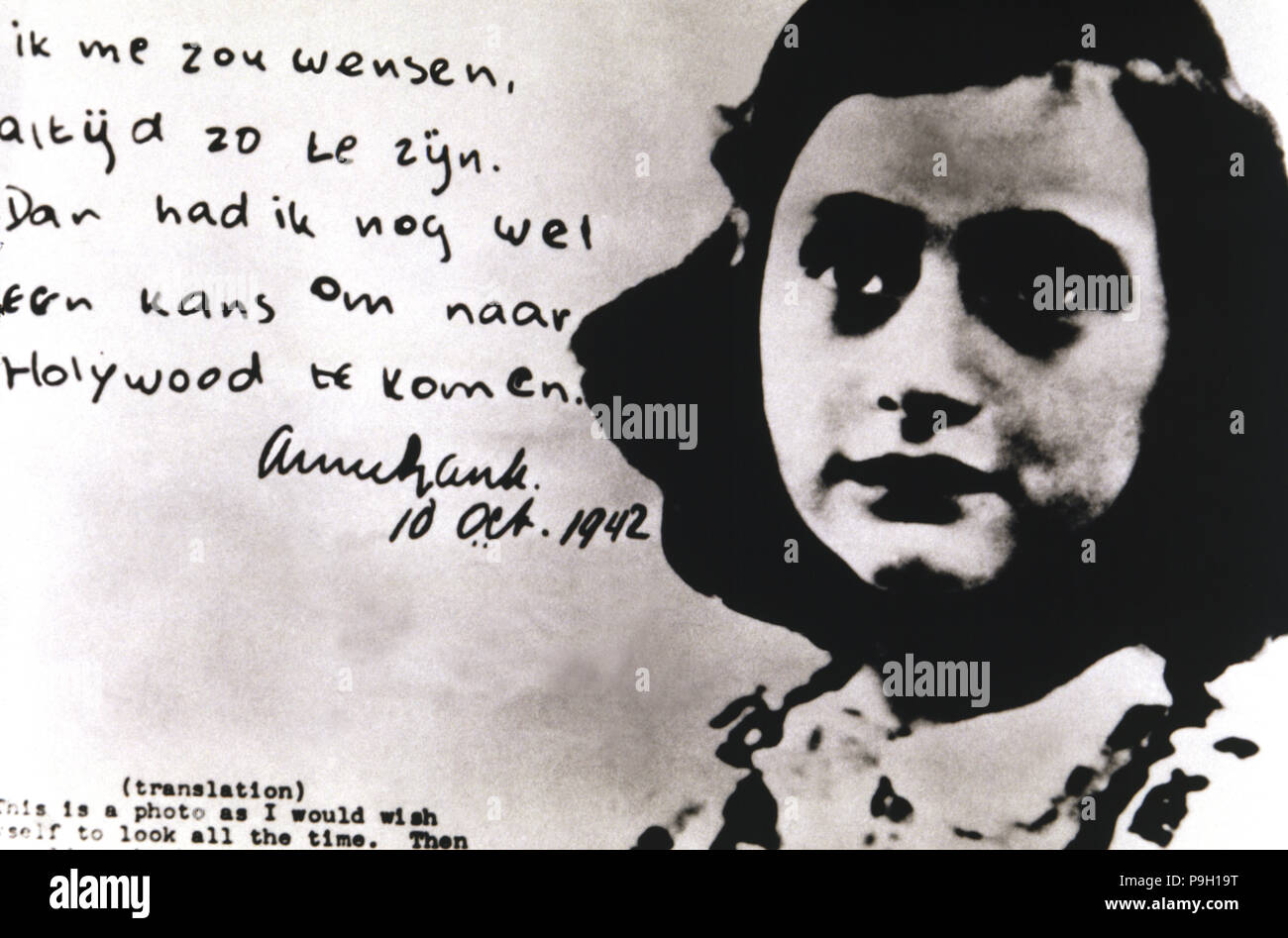 (Anne Frank Annelies Marie, genannt) (1929-1945), jüdische Mädchen, die in der KZ-o… gestorben Stockfoto