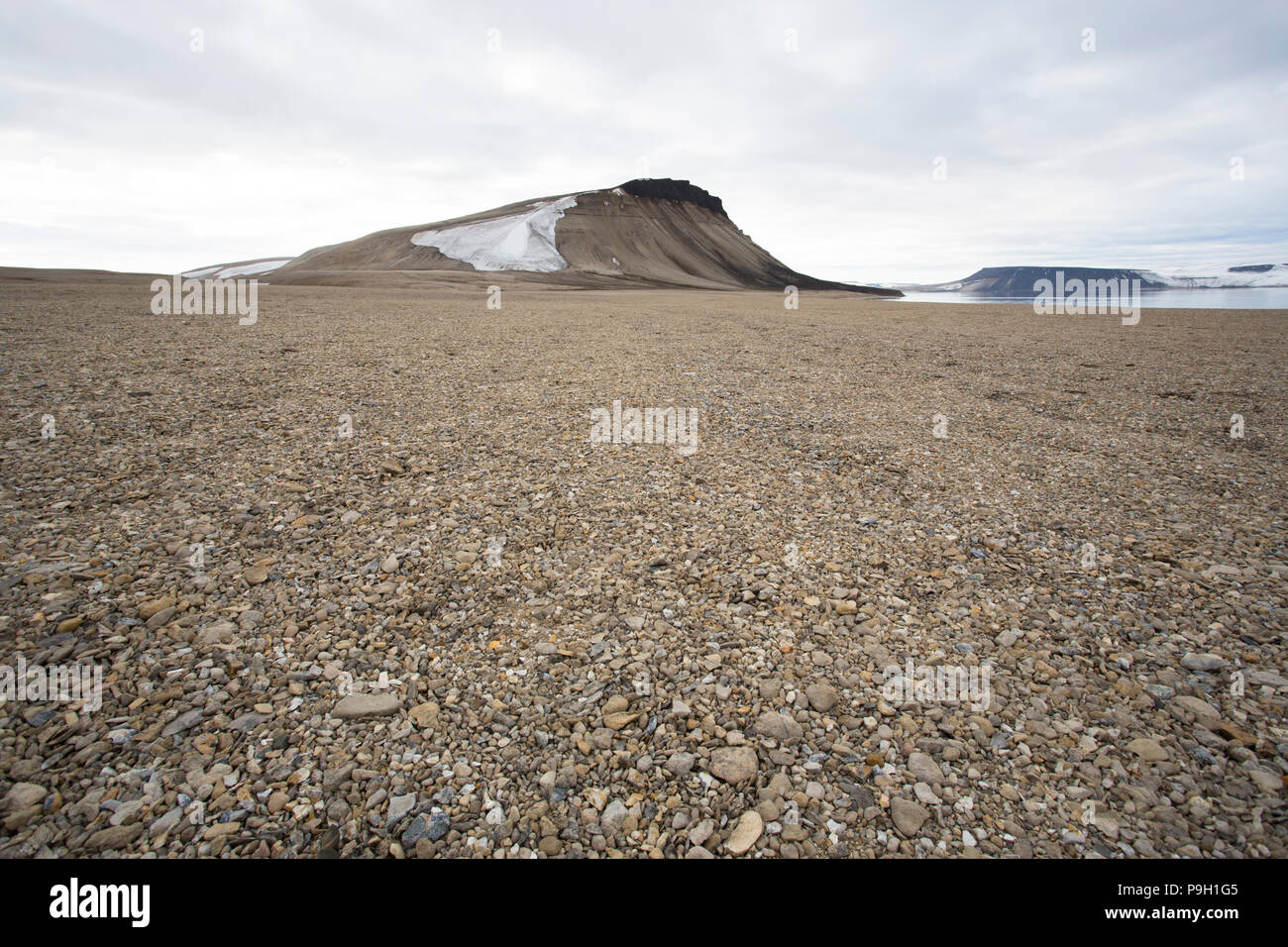Einer polaren Wüste, Zeipelodden, Svalbard Stockfoto