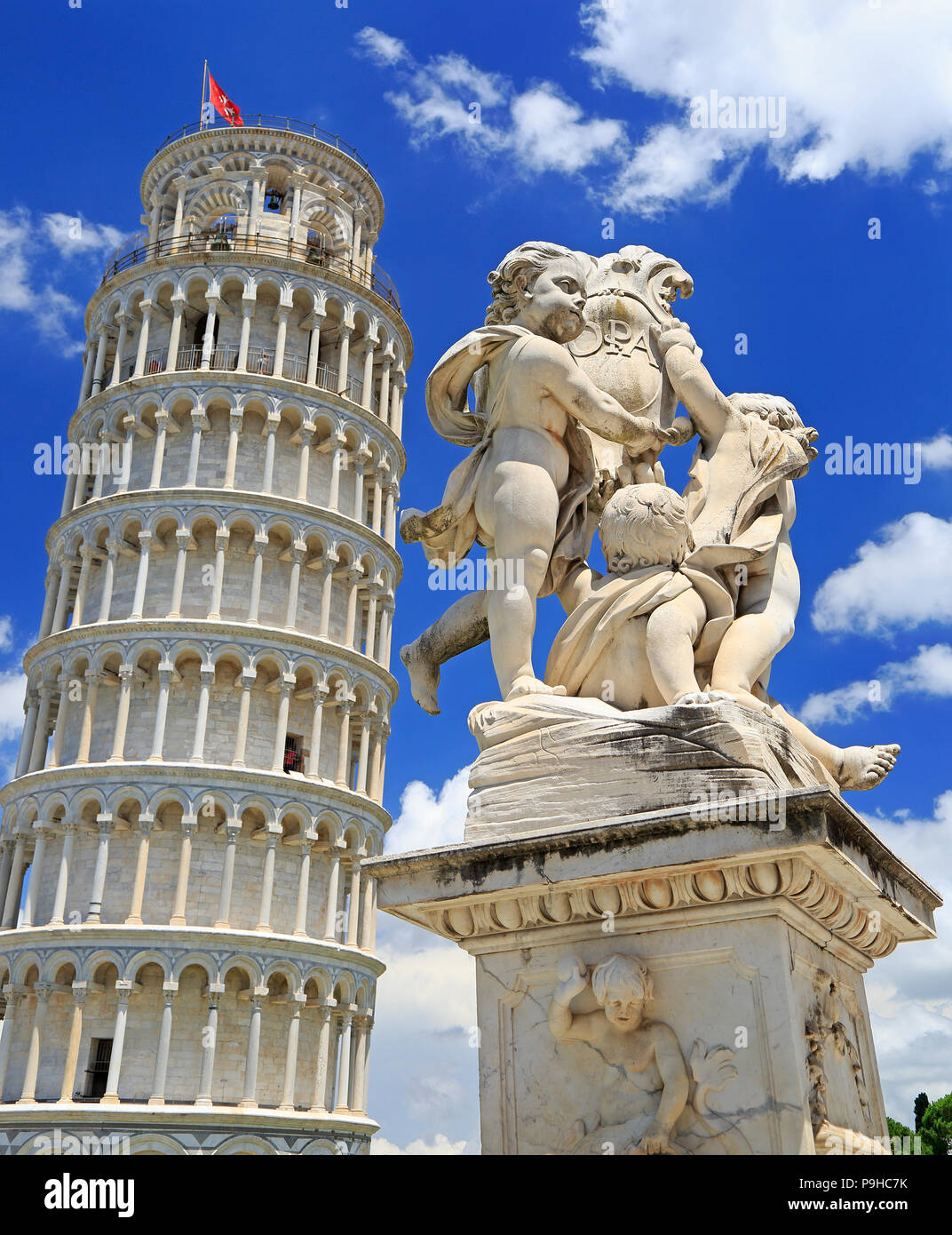 Der schiefe Turm von Pisa, Italien Stockfoto