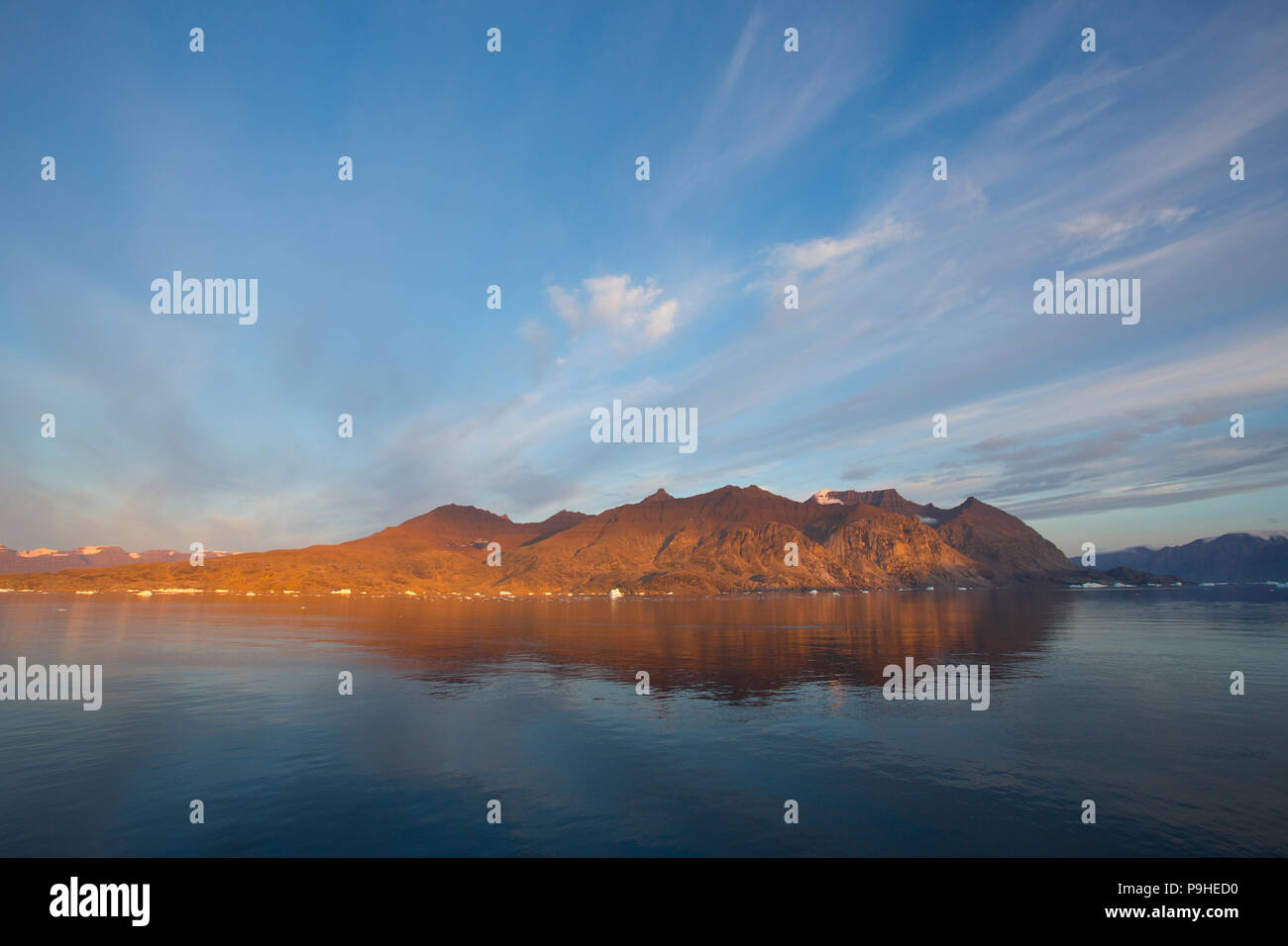 Malerische Landschaft, Scoresby-sund, Grönland Stockfoto