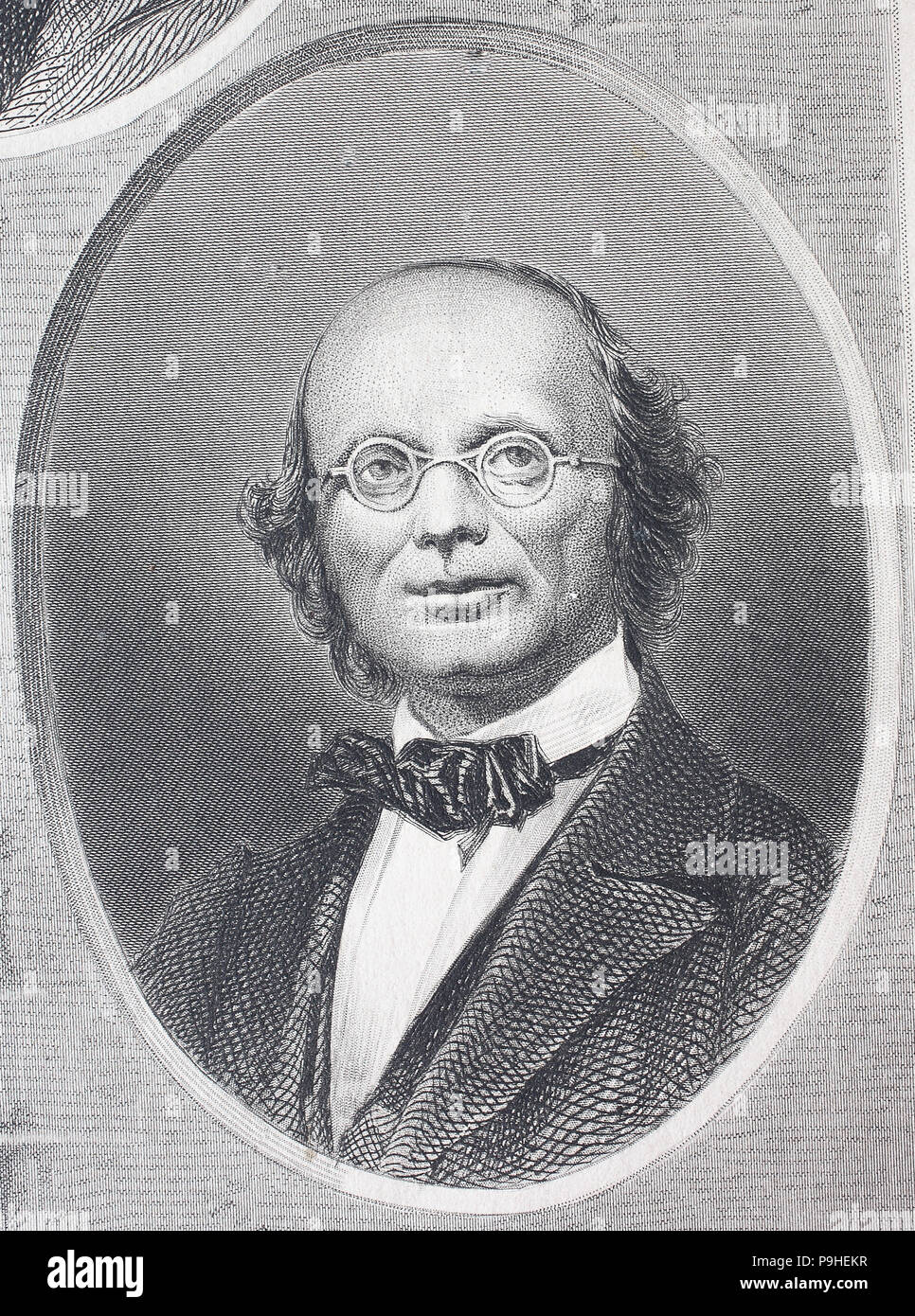 Wilhelm Eduard Weber, 24. Oktober 1804 - 23. Juni 1891, war ein Deutscher Physiker und, zusammen mit Carl Friedrich Gauß, der Erfinder des ersten elektromagnetischen Telegraphen, digital verbesserte Reproduktion eines Holzschnitt Drucken aus dem Jahr 1888 Stockfoto