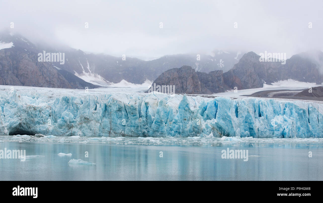 14. Juli Gletscher, Svalbard Stockfoto