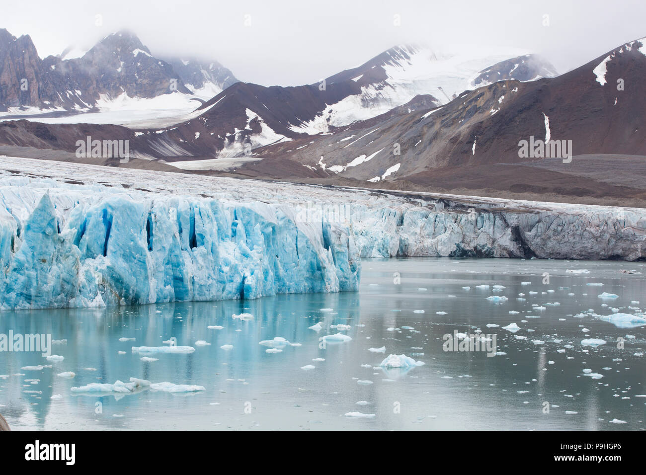 14. Juli Gletscher, Svalbard Stockfoto