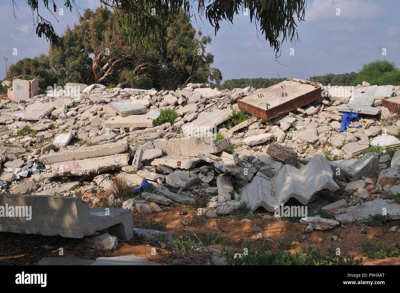 Israelische Home Front Befehl Erdbeben, Bombe und Disaster rescue Training Website Stockfoto