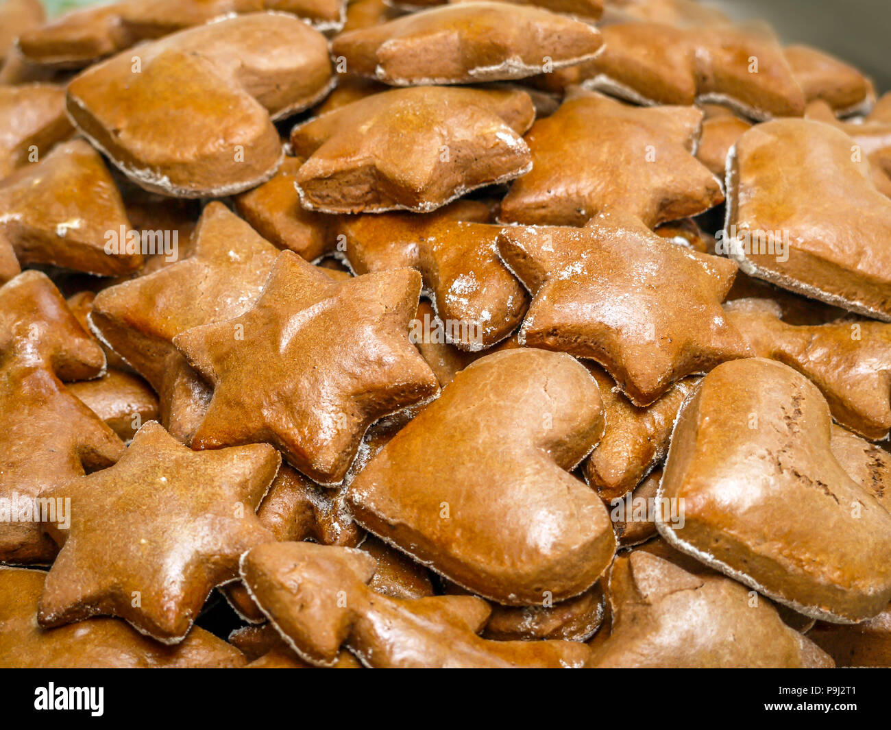 Hausgemachter Lebkuchen Weihnachtsplätzchen Stockfoto