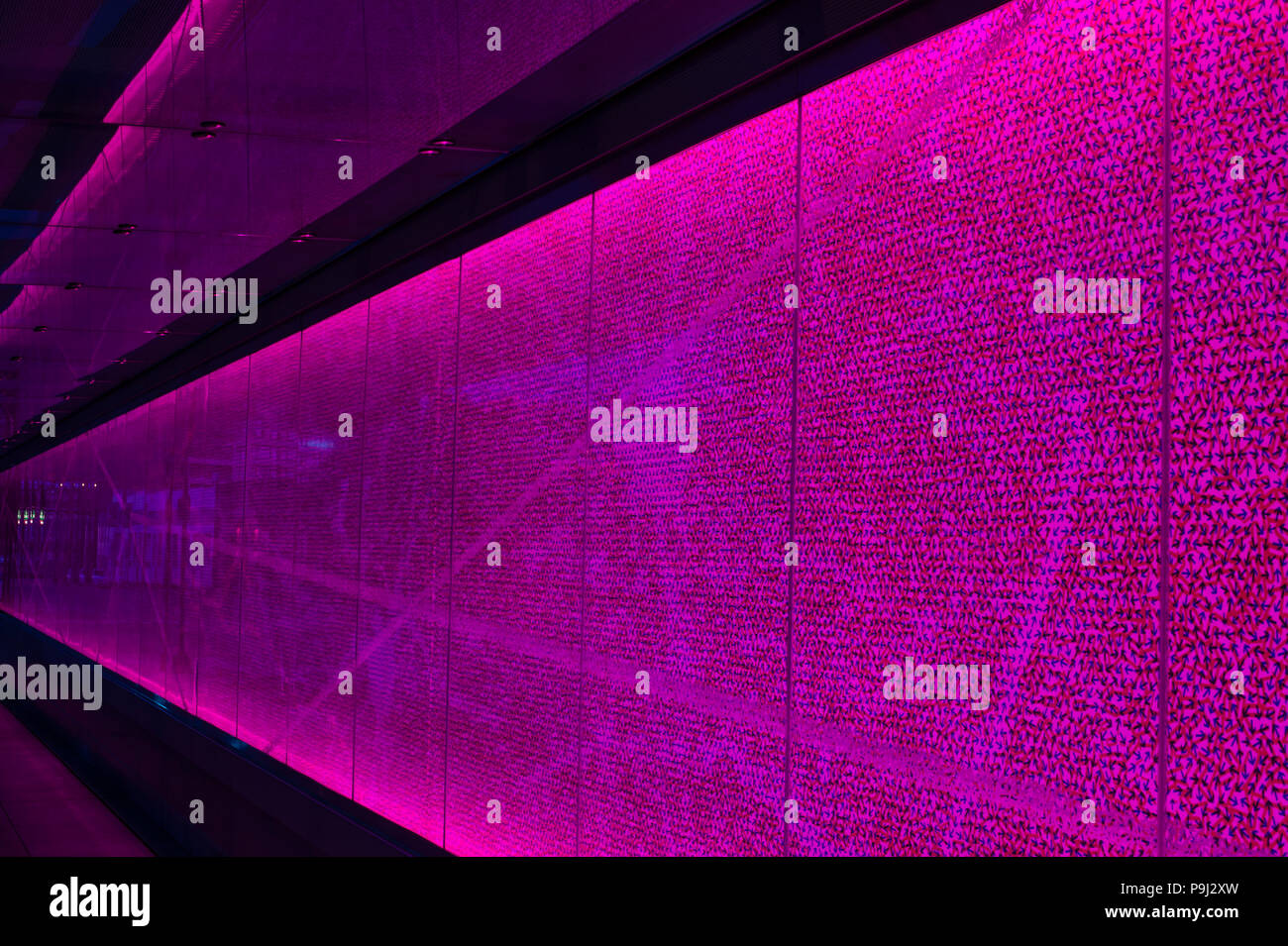 Allen Institut für Hirnforschung Seite von Gebäude mit bunten Wand der neurologische System des Gehirns. Stockfoto