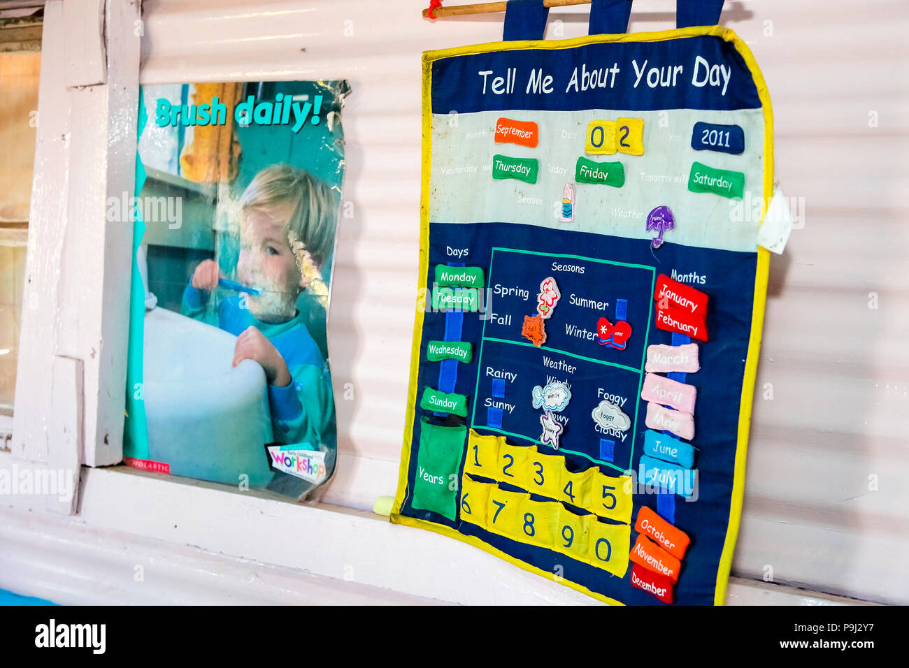 Johannesburg, Südafrika, 11. September 2011, kleine Kinderkrippe Kindertagesstätte Vorschule in einem Vorort von Soweto Nachbarschaft Stockfoto