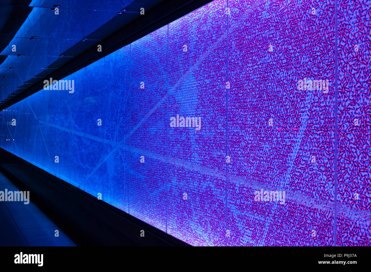 Allen Institut für Hirnforschung Seite von Gebäude mit bunten Wand der neurologische System des Gehirns. Stockfoto
