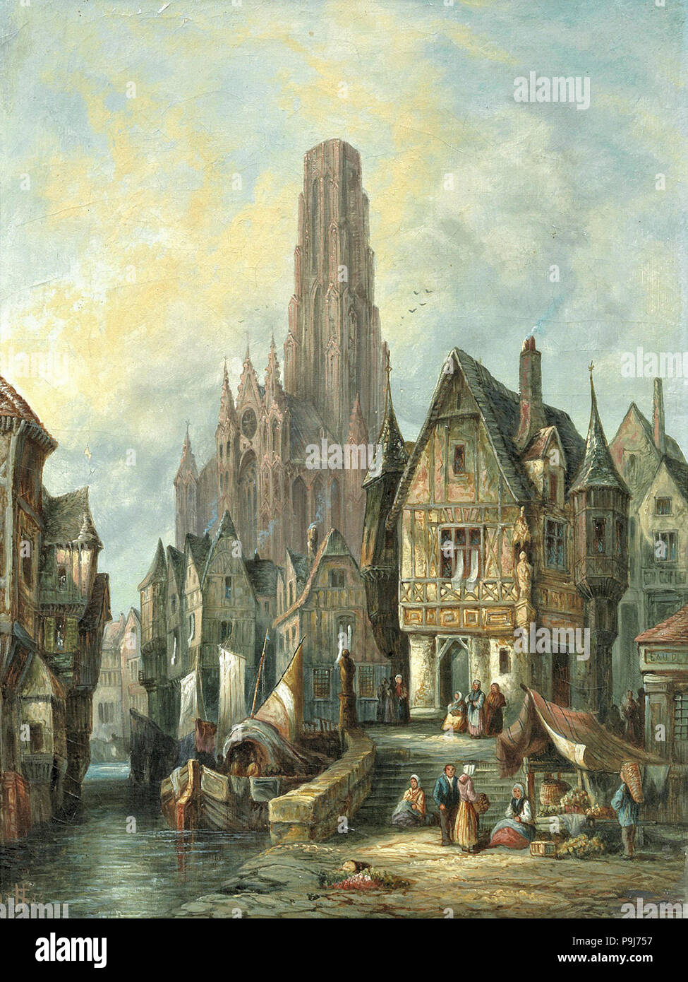 Schafer Henri - Stadtbild aus dem 1. Stockfoto