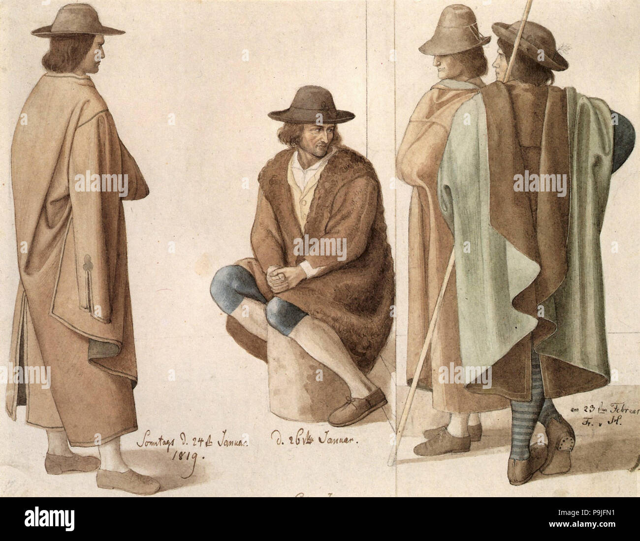 Schnorr von Carolsfeld Julius - Italienische Hirten Stockfoto