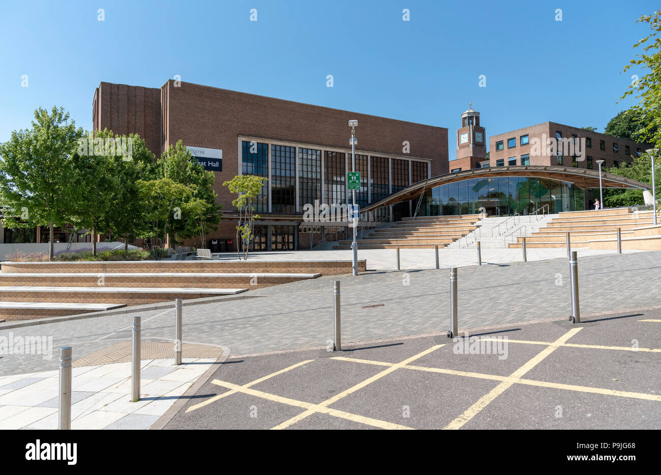 Der Universität Exeter, Exeter, Devon, England, Großbritannien die Große Halle Gebäude auf Sreatham Campus Stockfoto