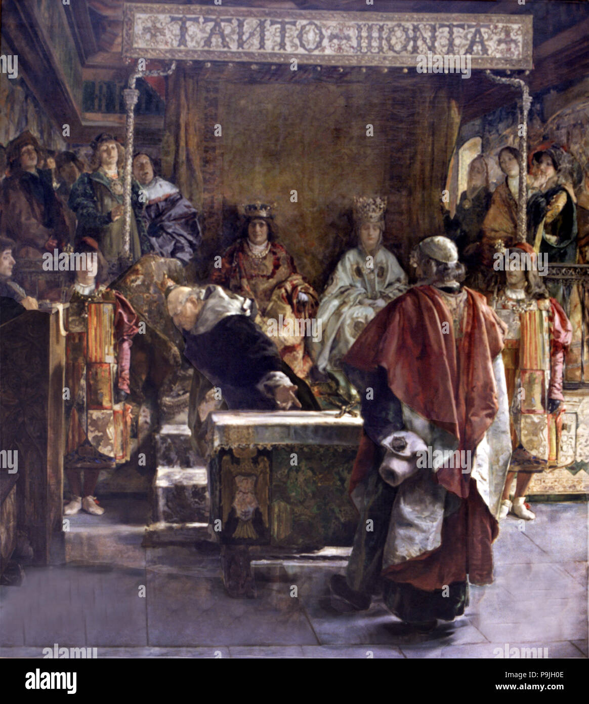 Die Vertreibung der Juden aus Spanien 1492, Öl, 1889. Stockfoto