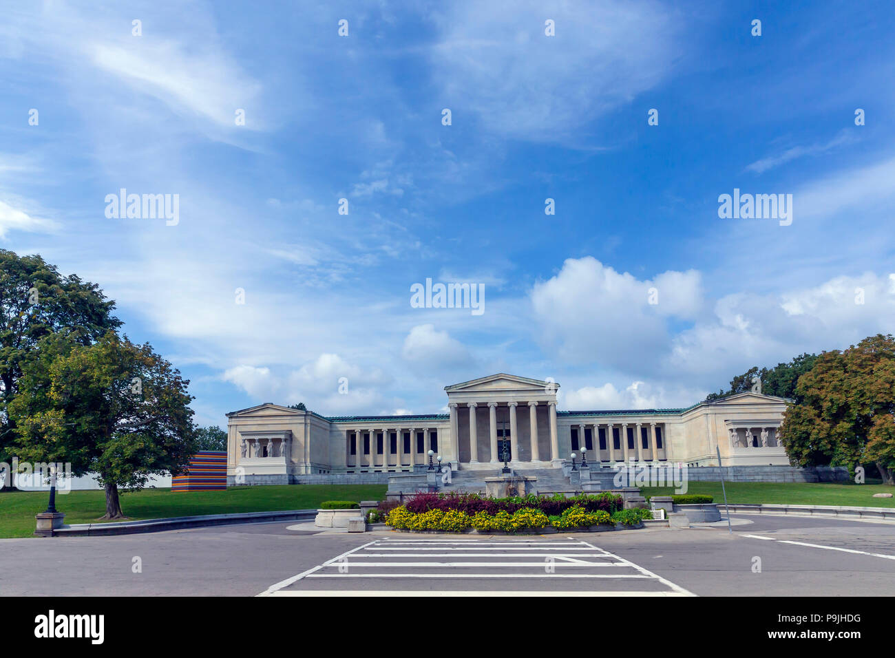 Äußere der Albright-Knox Art Gallery, Buffalo, New York, USA, Nordamerika, Stockfoto