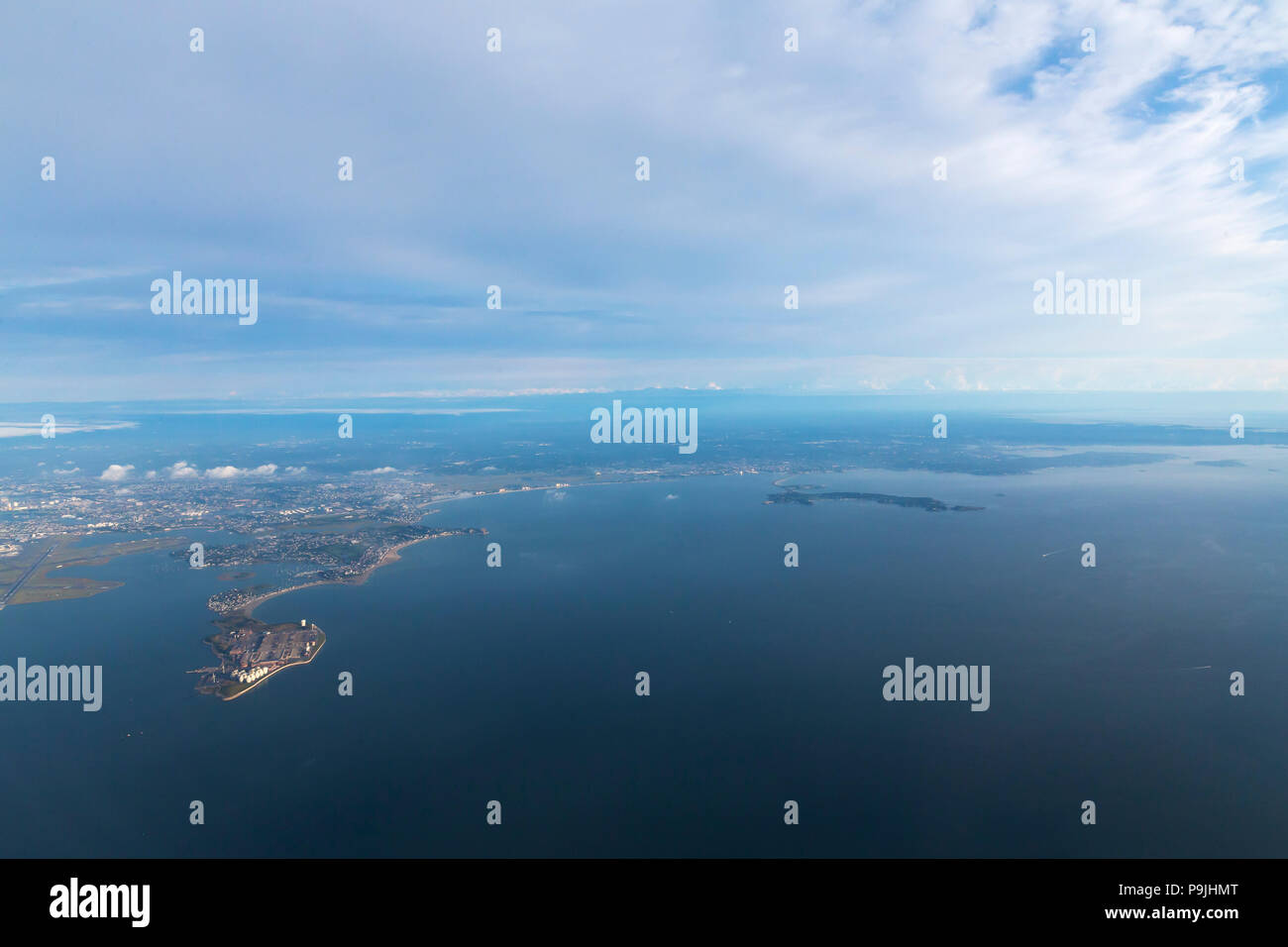 Deer Island Kläranlage, Boston Harbor, Boston, Mass., USA, Nordamerika Stockfoto