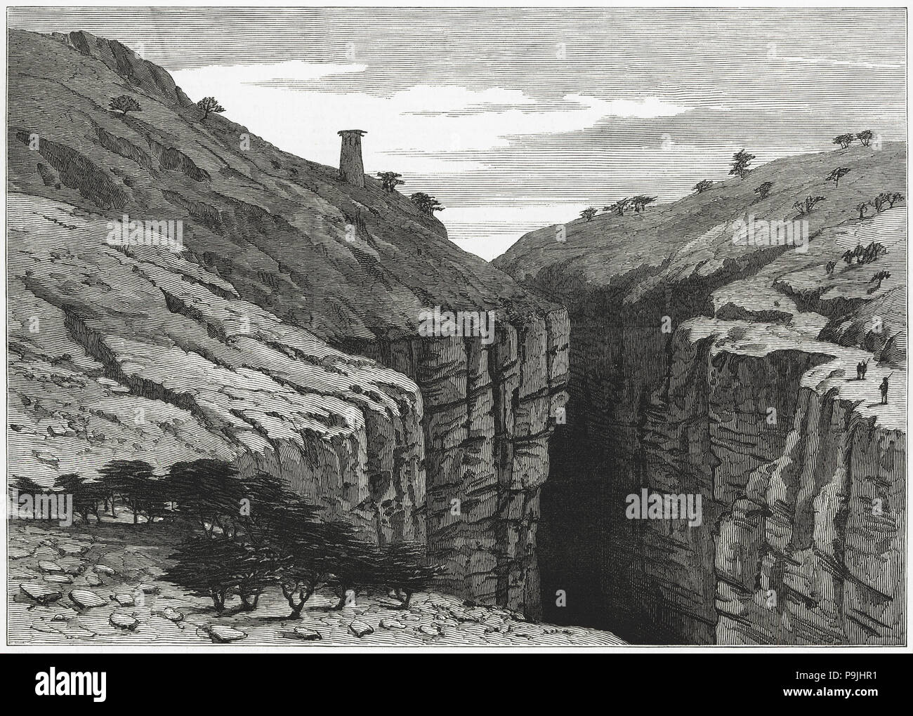 British-Afghan Krieg, Wachturm in der Khyber Pass an der afghanischen Grenze mit Indien. Stockfoto