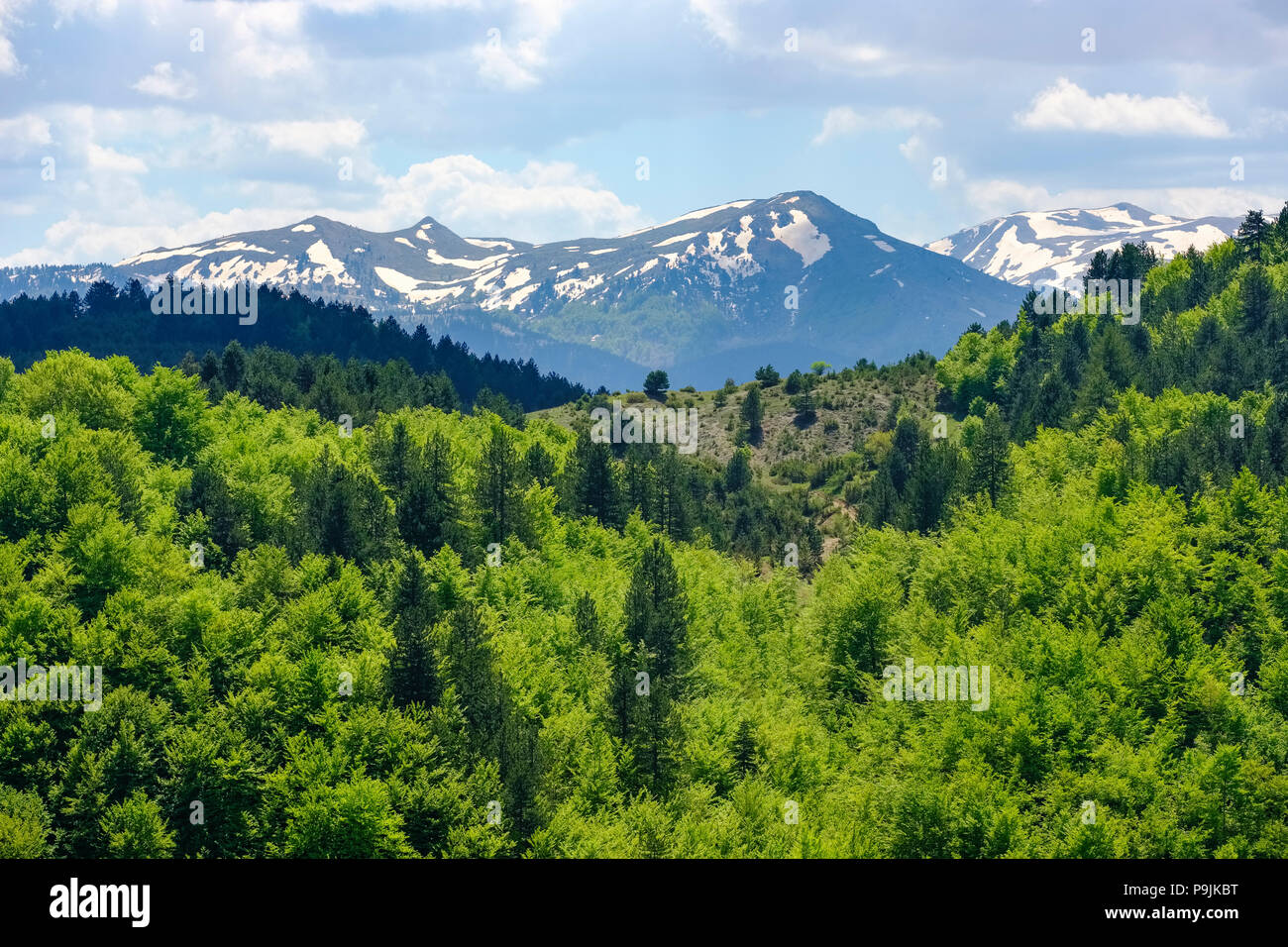 Morava Berge, Korça region, Korca, Albanien Stockfoto