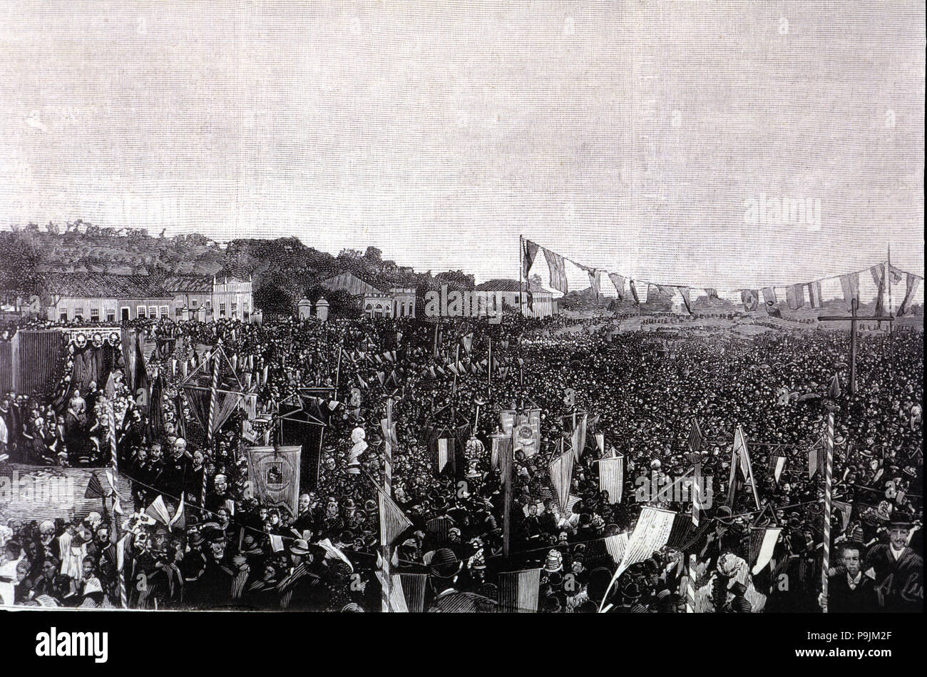 Kampagne dankmesse in Rio de Janeiro am 17. Mai 1888 anlässlich der Abschaffung o… Stockfoto