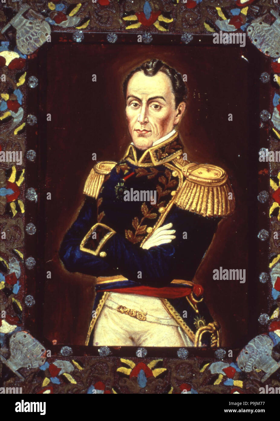 Simon Bolivar "El Libertador" (1783-1830), Soldat und Held der amerikanischen Revolution, Porträt ... Stockfoto