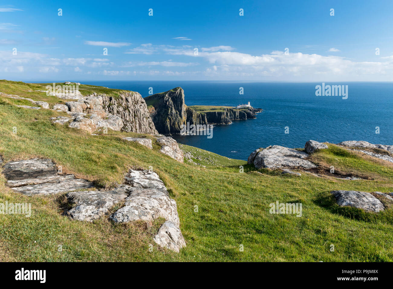 Neist Point, Leuchtturm, Isle of Skye, Innere Hebriden, Schottland, Vereinigtes Königreich Stockfoto