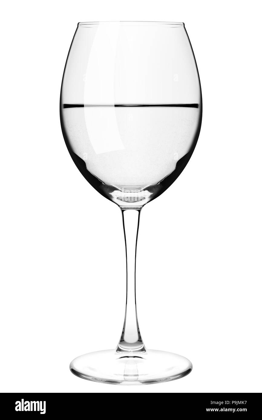 Das Glas mit Wasser auf weißem Hintergrund Stockfoto