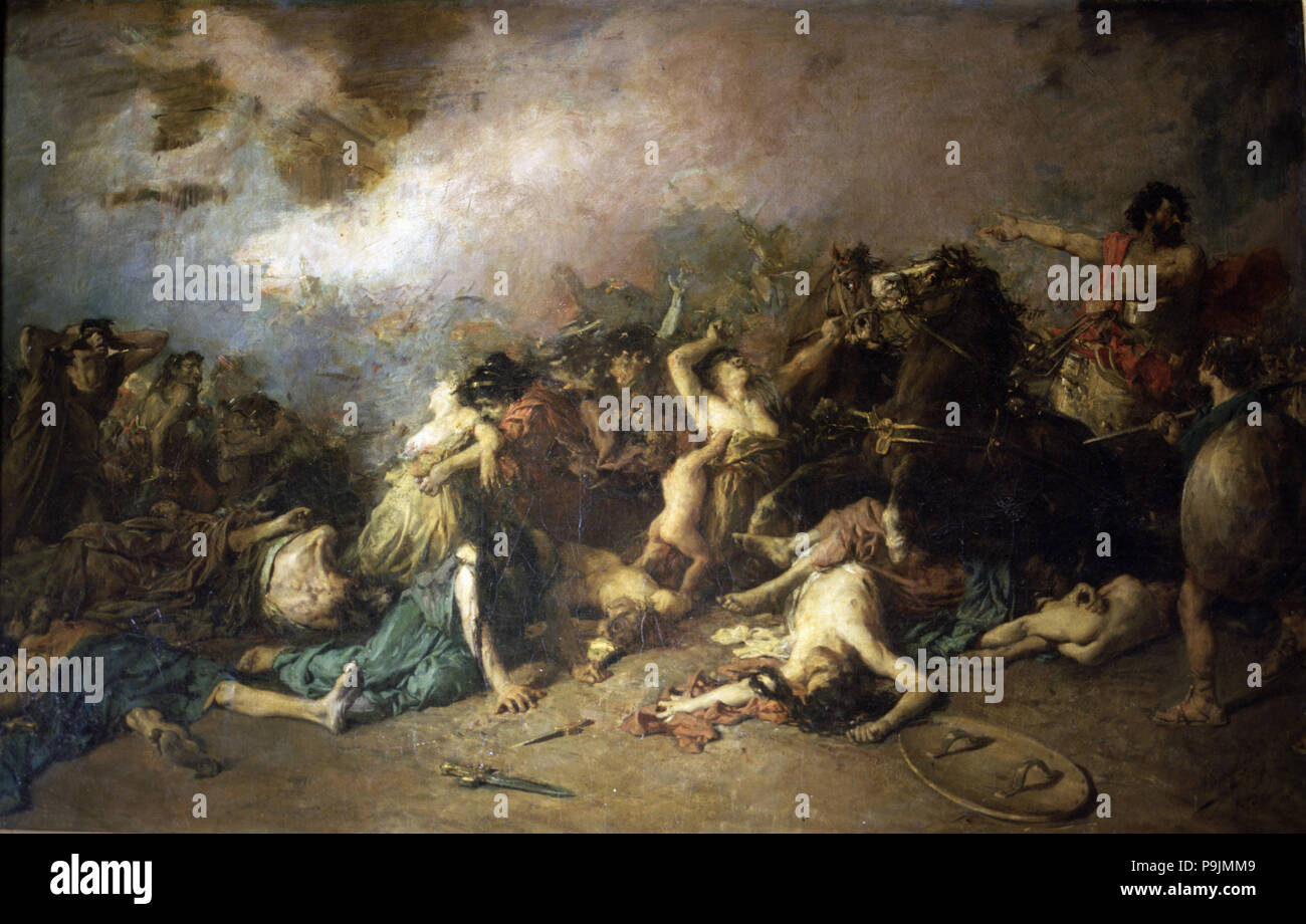 Beginn des Zweiten Punischen Krieges, Hannibal (KARTHAGISCHE) belagert Sagunto (Verbündeten von Rom) für acht ... Stockfoto