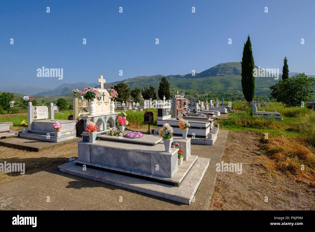 Friedhof, Mesopotam, in der Nähe von Saranda, Albanien Qark Vlora Stockfoto