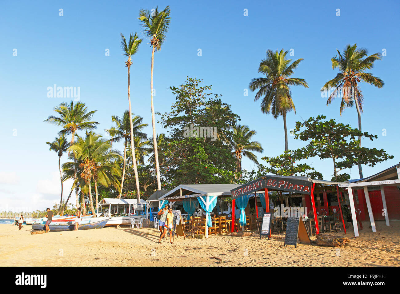 Playa Casa Blanca, Provinz Las Terrenas, Samaná, Dominikanische Republik Stockfoto