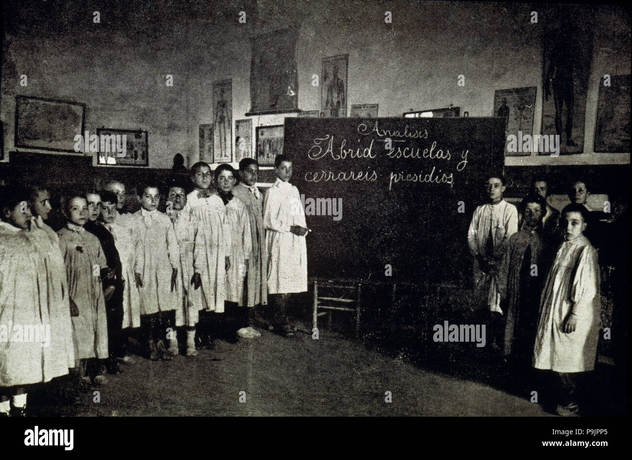 Zweite Republik (1931 - 1939), öffentliche Schulen, Schüler der Schulen, die von den Republikanischen… erstellt Stockfoto