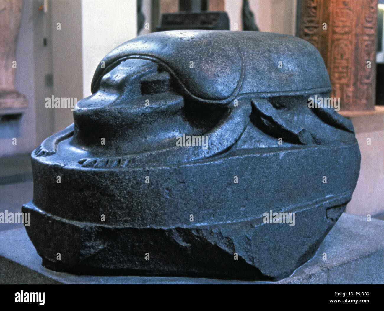 Khepri heilige Skarabäus, der die Menschwerdung. Von der antiken Stadt Heliopolis. Stockfoto