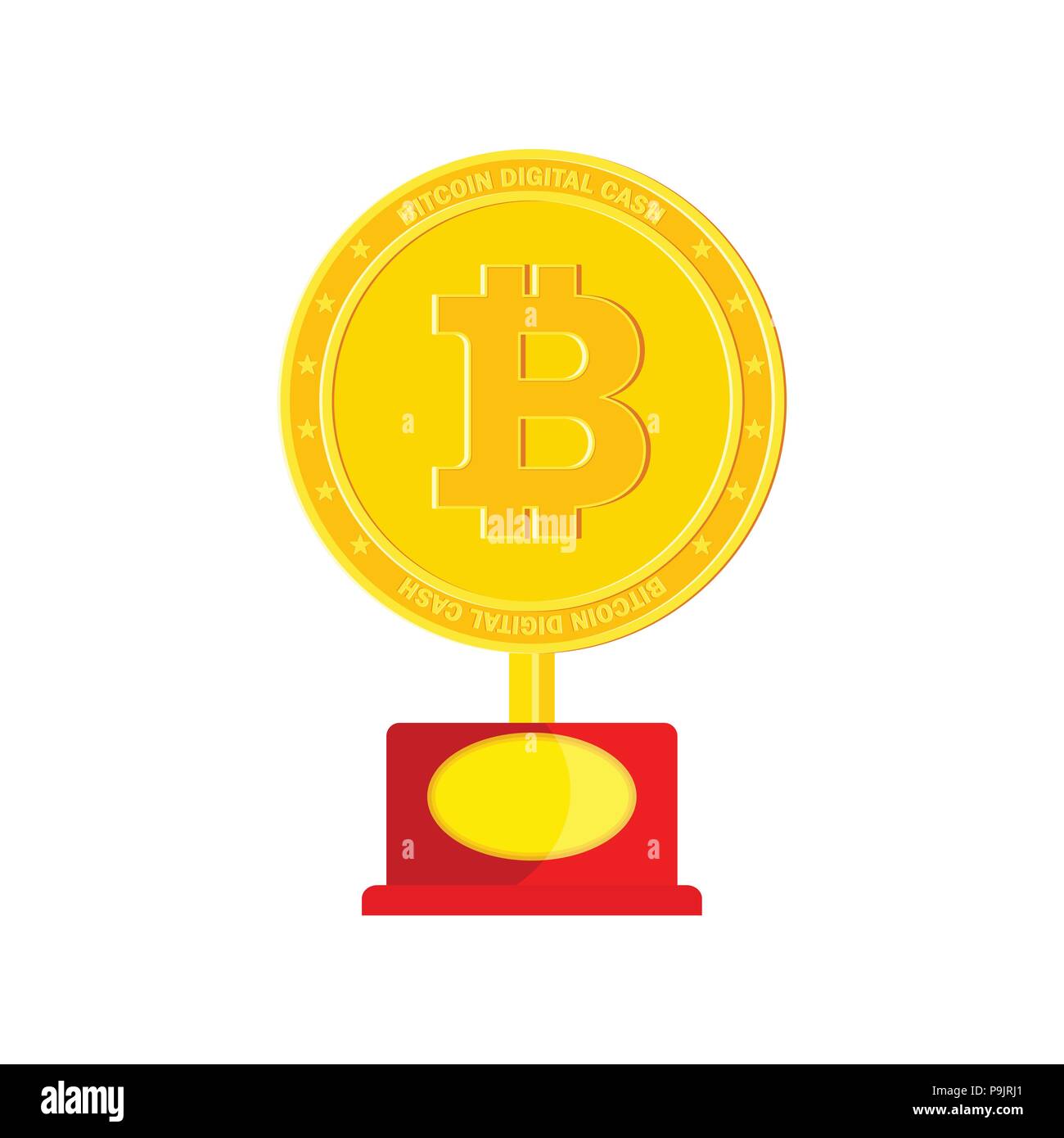 Bitcoin award Symbol Stock Vektor