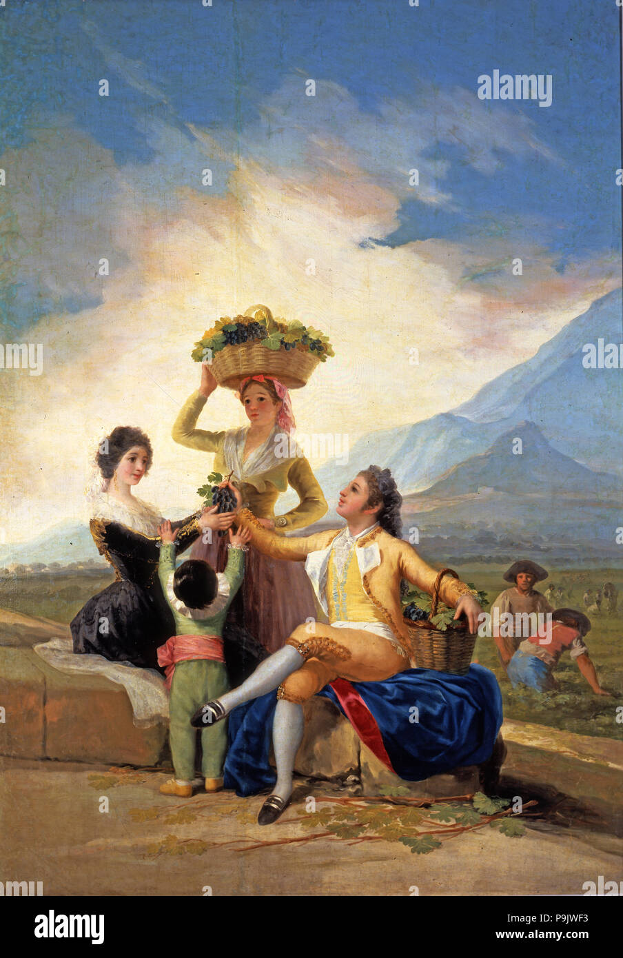 Die Ernte oder der Herbst', 1786, Karton für die Tapisserie der Serie "Die vier Jahreszeiten", Ma... Stockfoto