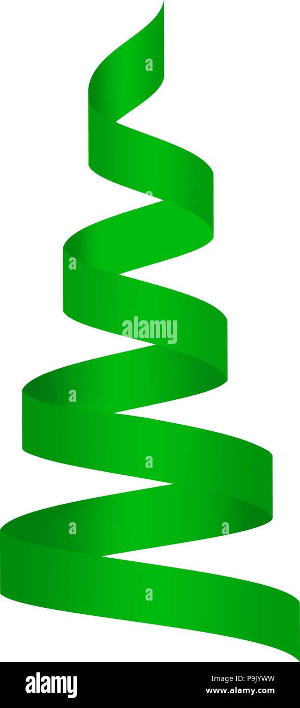 Grüner serpentin Mockup, realistischen Stil Stock Vektor