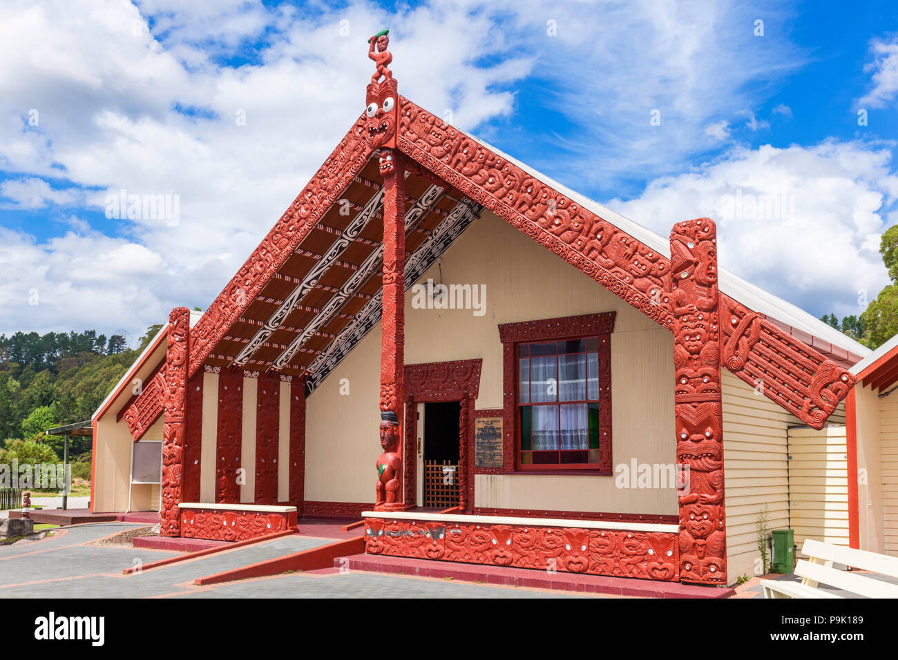 neuseeland maori neuseeland maori Treffpunkt whakarewarewa Thermaldorf rotorua whakarewarewa nz Stockfoto