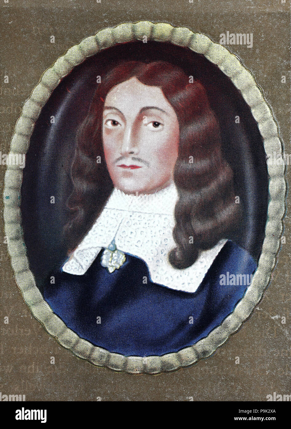 John Milton, 9. Dezember 1608 â € "8. November 1674, war ein englischer Dichter, Polemiker, Literaten und Beamten für den Commonwealth von England unter dem Rat der Staats- und später unter Oliver Cromwell., digital verbesserte Reproduktion einer Vorlage drucken aus dem Jahr 1900 Stockfoto
