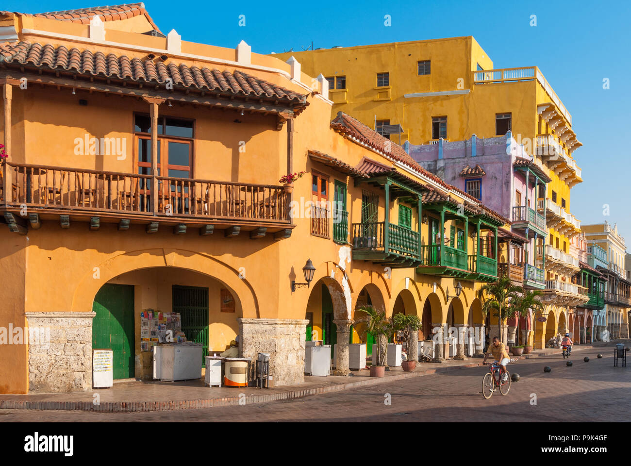 Plaza de los Coches Cartagena, Kolumbien Stockfoto