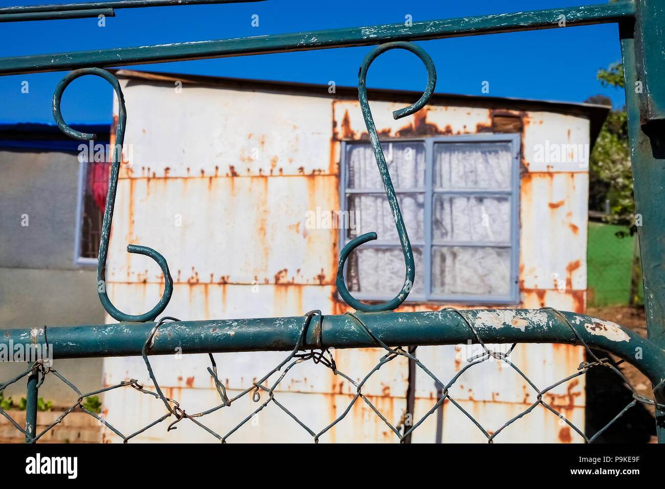 Johannesburg, Südafrika, 11. September 2011, Blick auf die niedrigen Einkommen Häuser in einem Vorort von Soweto Nachbarschaft Stockfoto