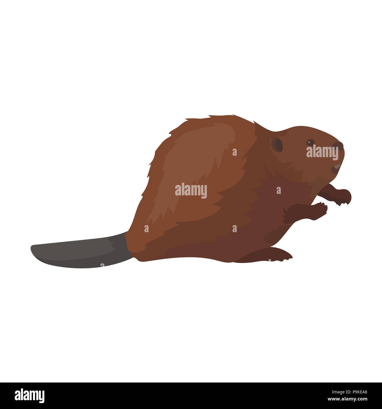 Kanadische Biber. Kanada einzelnen Symbol im Comic-stil Vektor Symbol lieferbar Abbildung. Stock Vektor