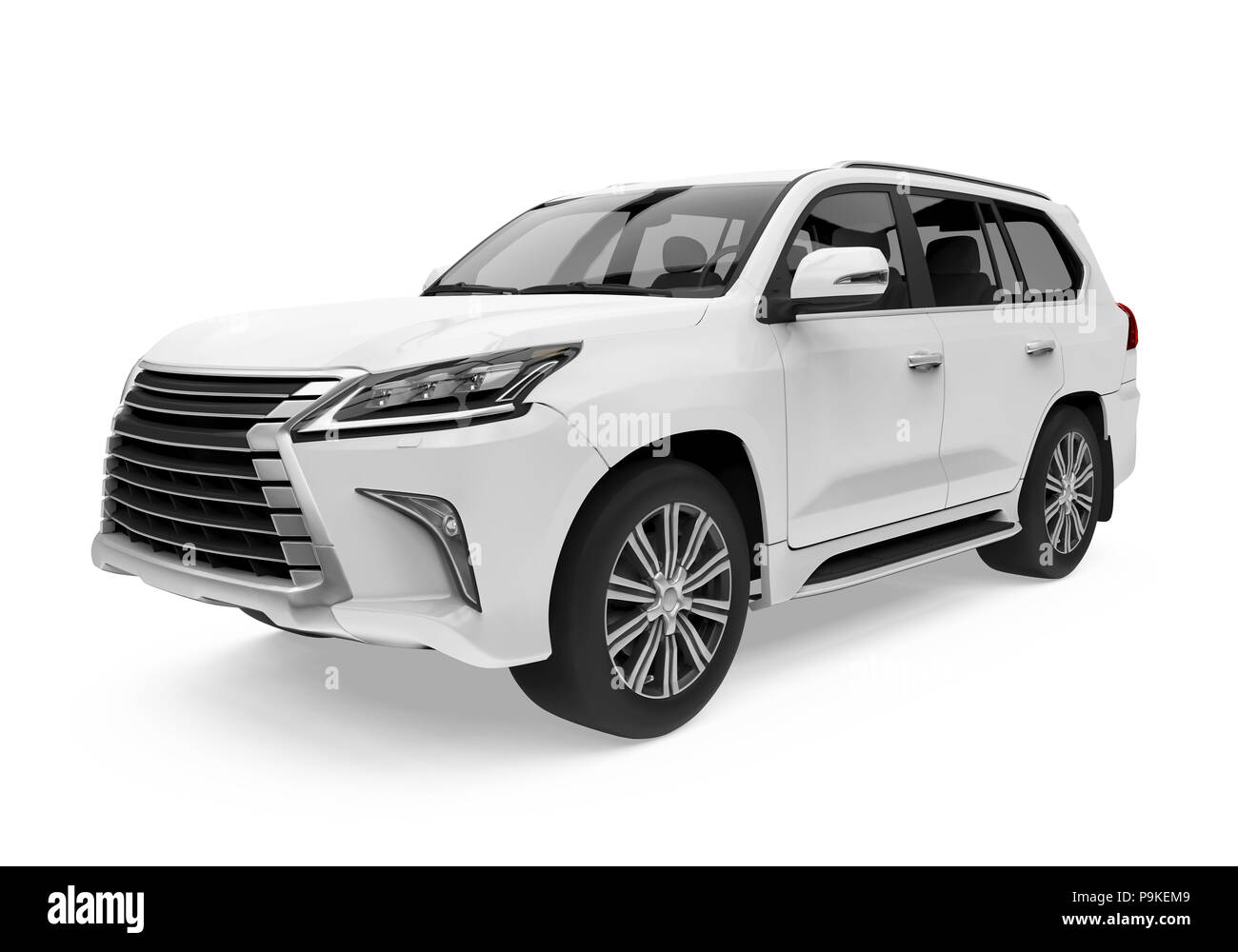 SUV-Auto isoliert Stockfoto