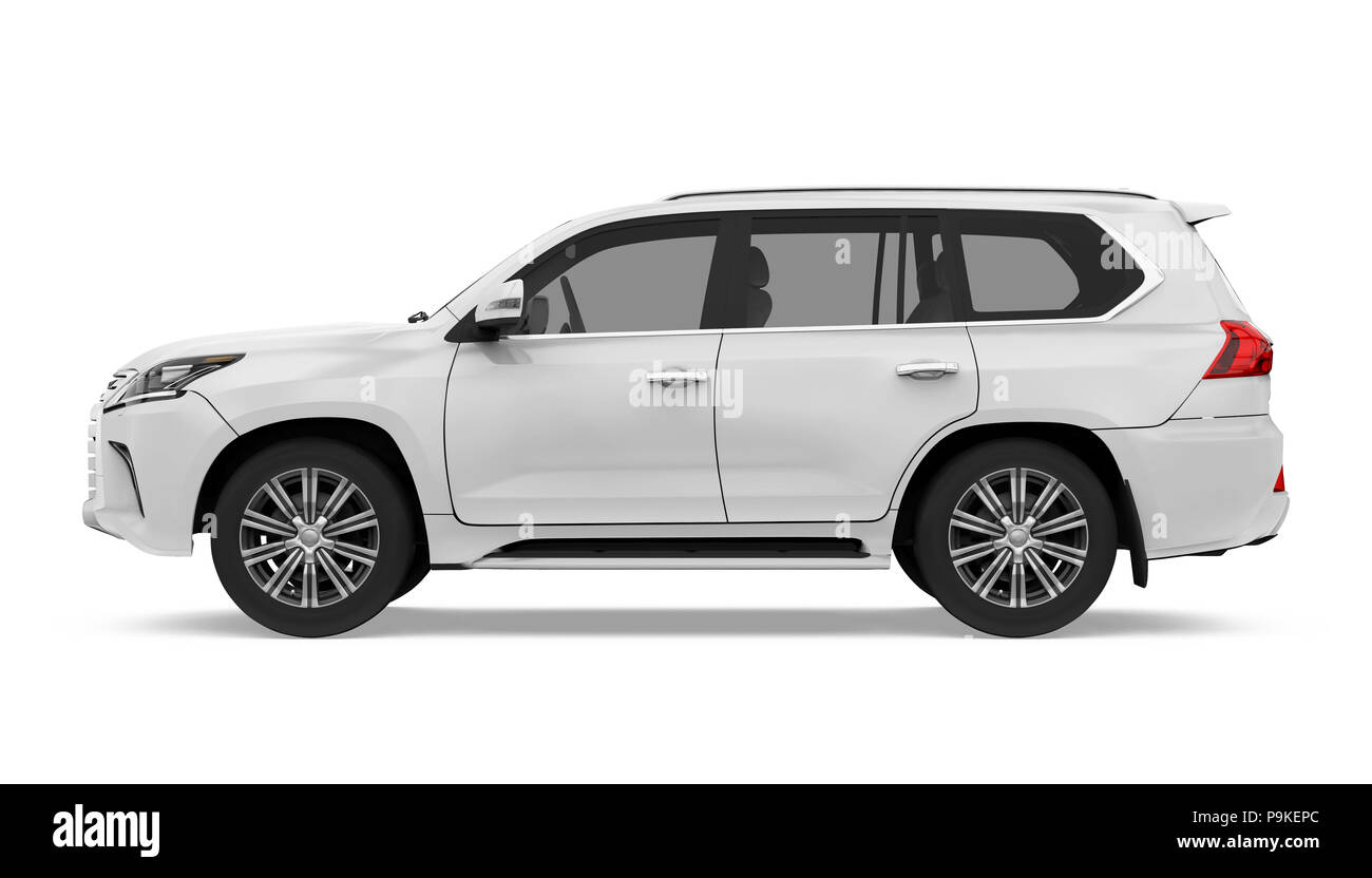 SUV-Auto isoliert Stockfoto