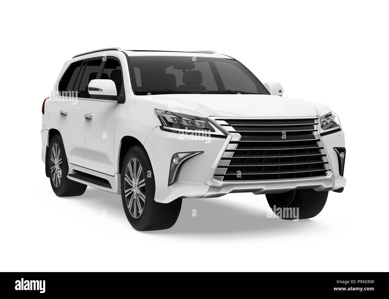 SUV-Auto isoliert Stockfoto