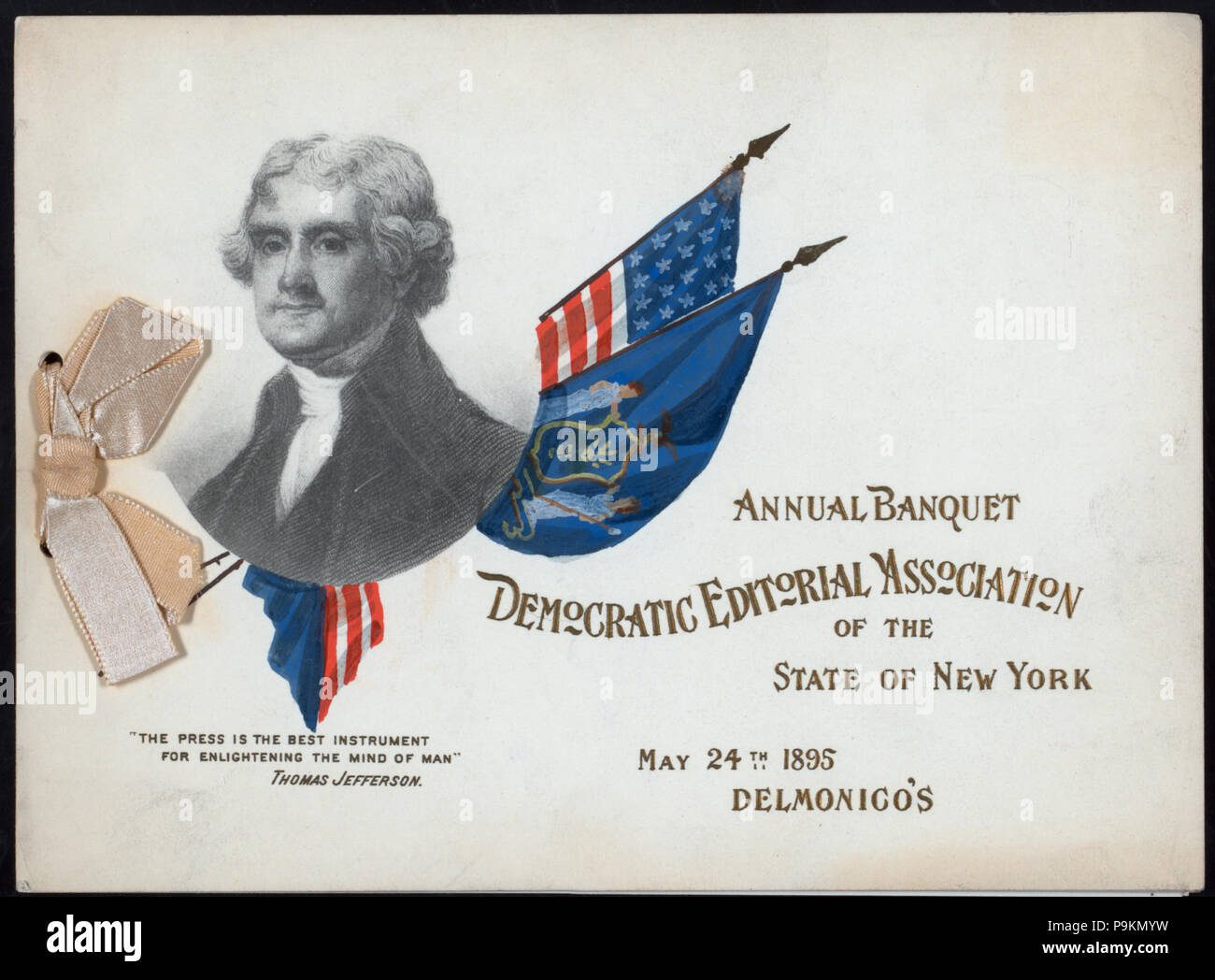 134 jährlichen Bankett (Besitz) DEMOKRATISCHE EDITORIAL VERBAND DER STAAT NEW YORK (at) "DELMONICO'S, NEW YORK, NY" (HOT) (NYPL Hades -270520-470228) Stockfoto