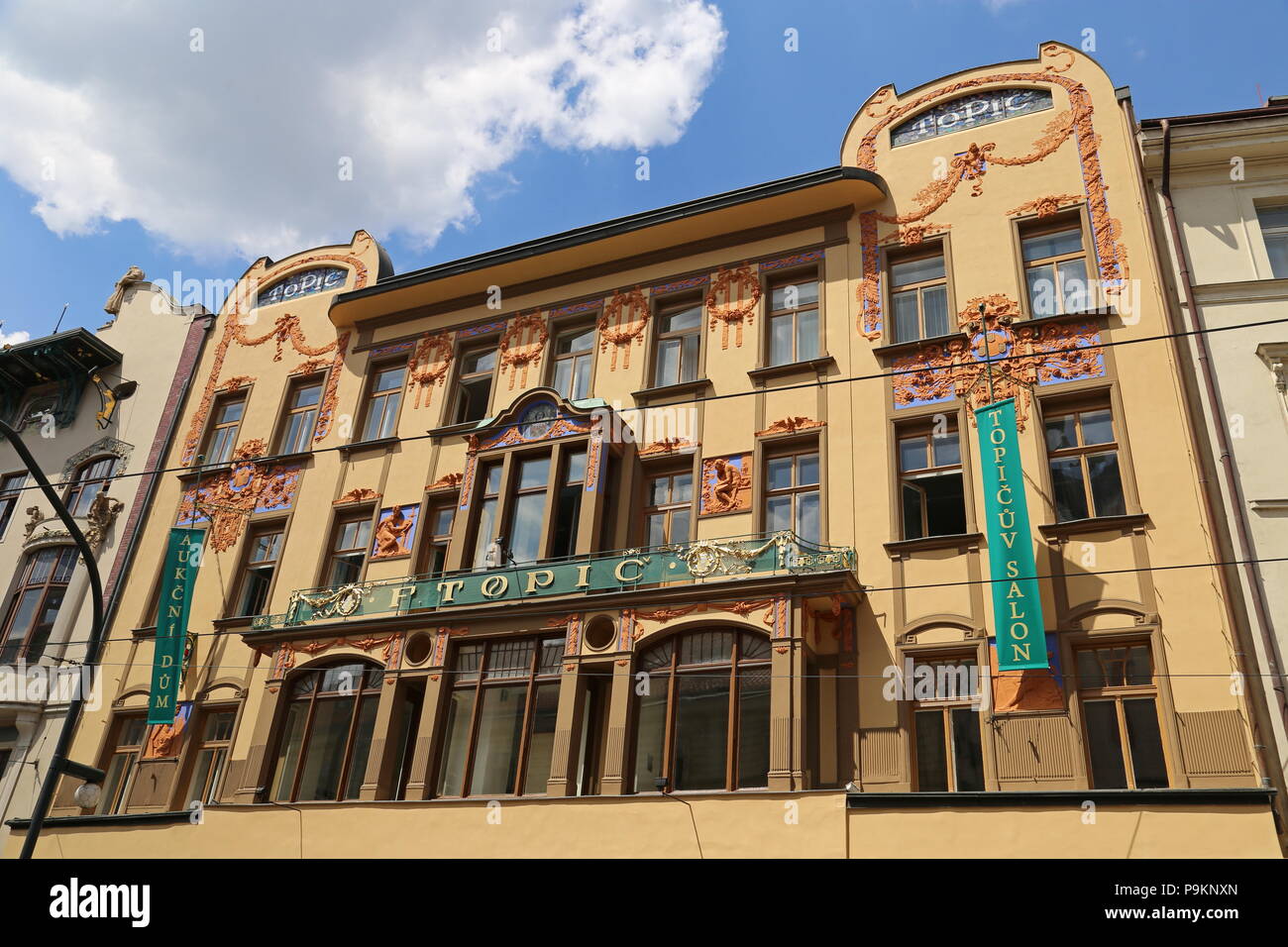 Salon Thema Auktionshaus, Národní, Nové Město (Neustadt), Prag, Tschechien (Tschechische Republik), Europa Stockfoto