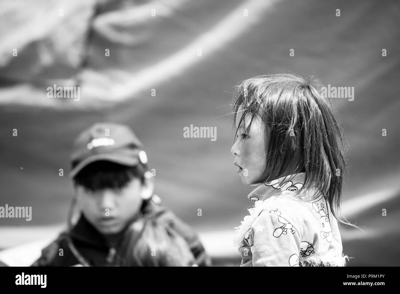 Aba, Aba, China. 19. Juli 2018. Aba, CHINA - lokale Leute feiern Traditionelles jährliches Festival in Maerkang, im Südwesten der chinesischen Provinz Sichuan. Credit: SIPA Asien/ZUMA Draht/Alamy leben Nachrichten Stockfoto