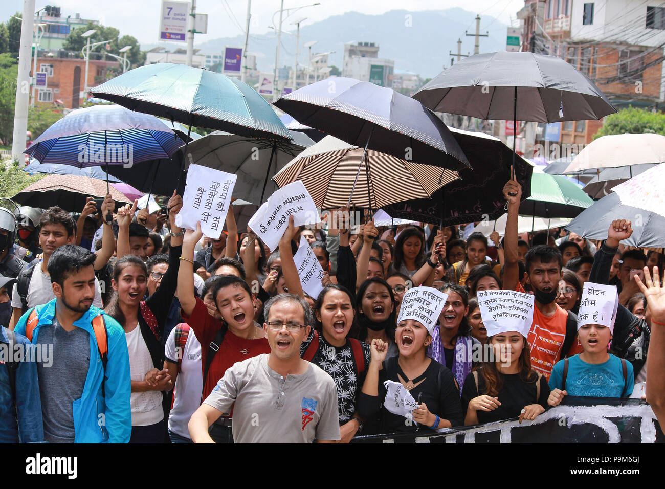 Die Studierenden protestieren gegen Nirmala panta Rape Case. Sarita Khadka/Alamy leben Nachrichten Stockfoto