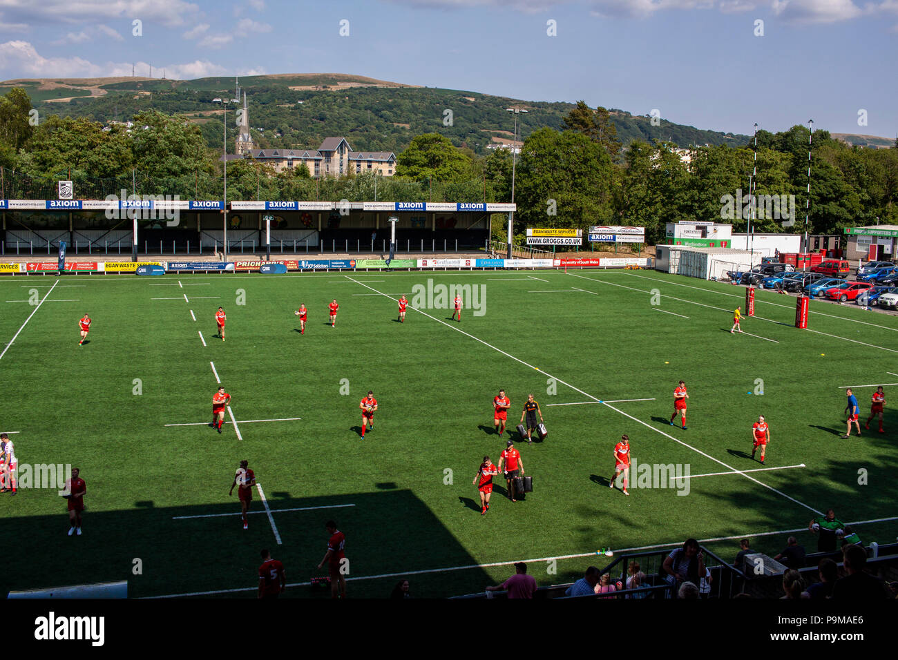 Pontypridd, Wales. 19. Juli 2018. Wales Gastgeber Schottland in einem Student Home Nationen International bei Pontrypridd RFC's Sardes Straße. Lewis Mitchell/Alamy Leben Nachrichten. Stockfoto