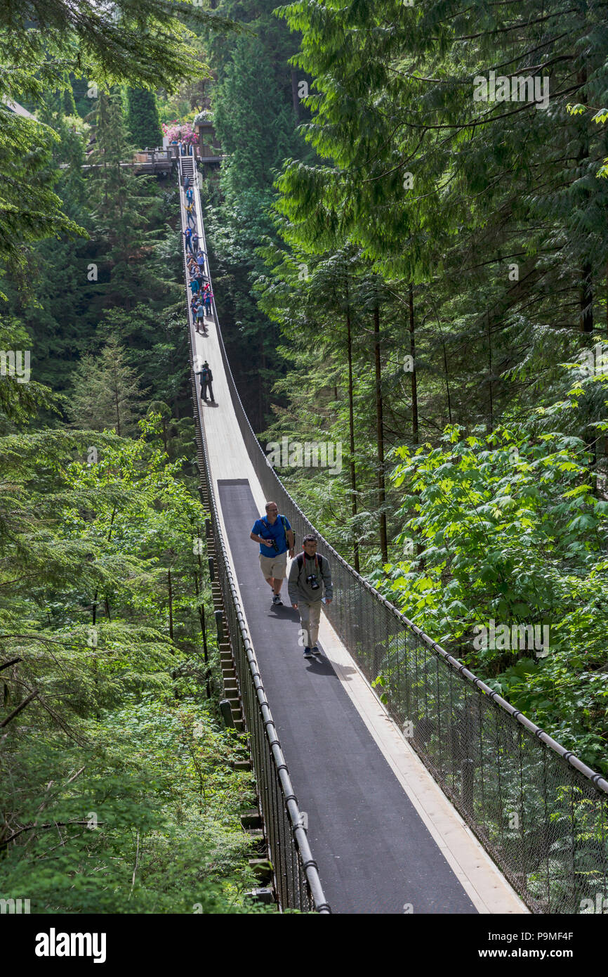 Capilano Suspension Bridge Park, Vancouver, British Columbia, Kanada, Samstag, 26. Mai 2018. Stockfoto