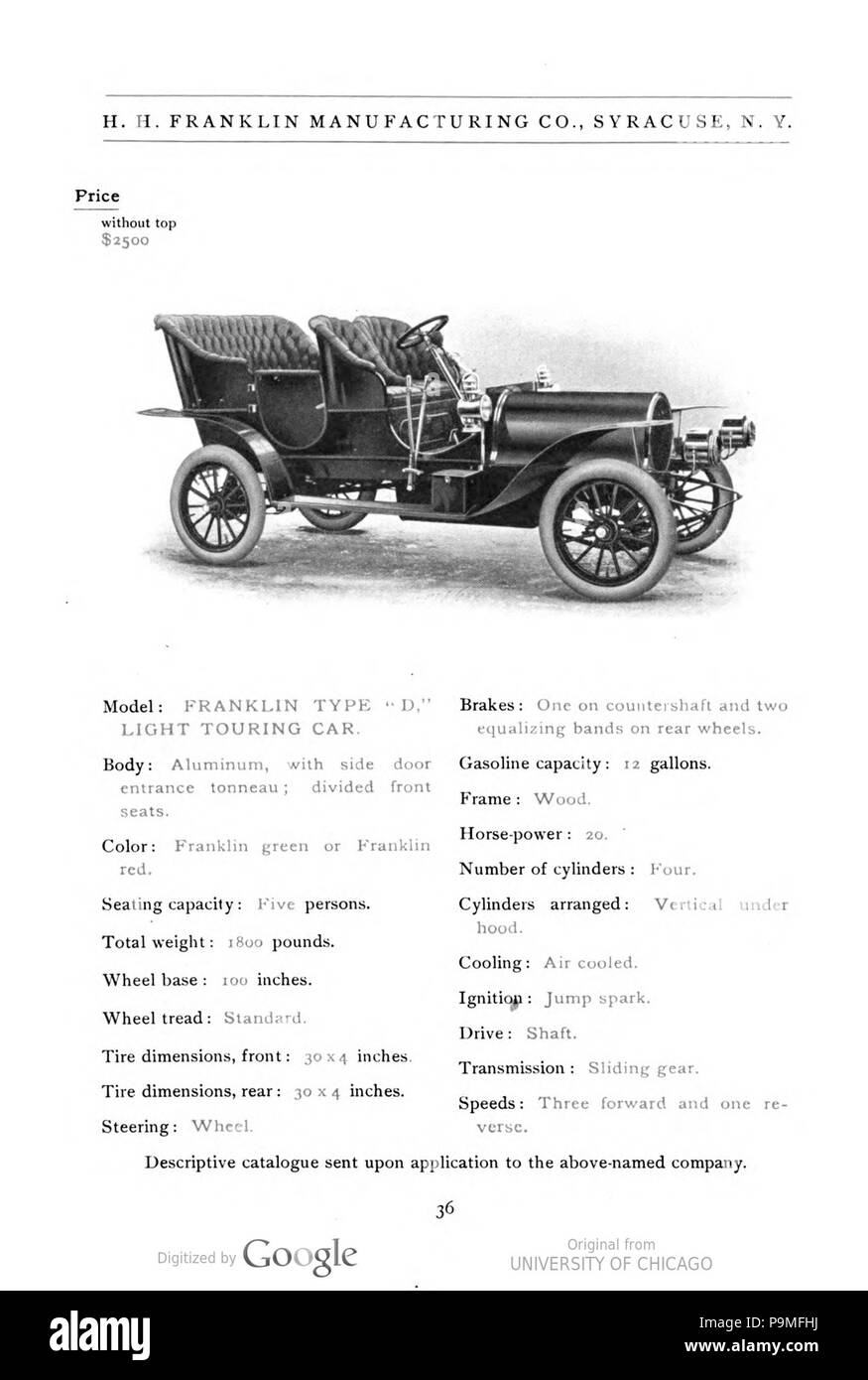 27 1905 Franklin D Stockfoto